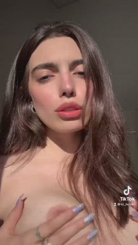 I heard you had a thing for brunettes with tiny tits - free porn video