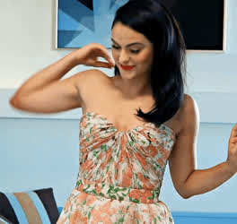Friend’s sister answering the door, letting you know he’s not home… [Camila Mendes] - free porn video