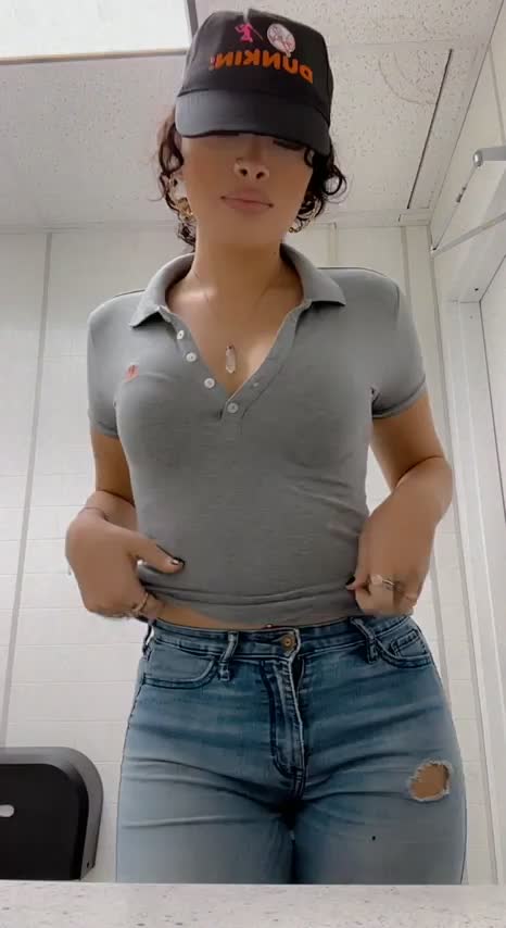 Secretly recording this in the bathroom for you.. Jerk off to me please - free porn video