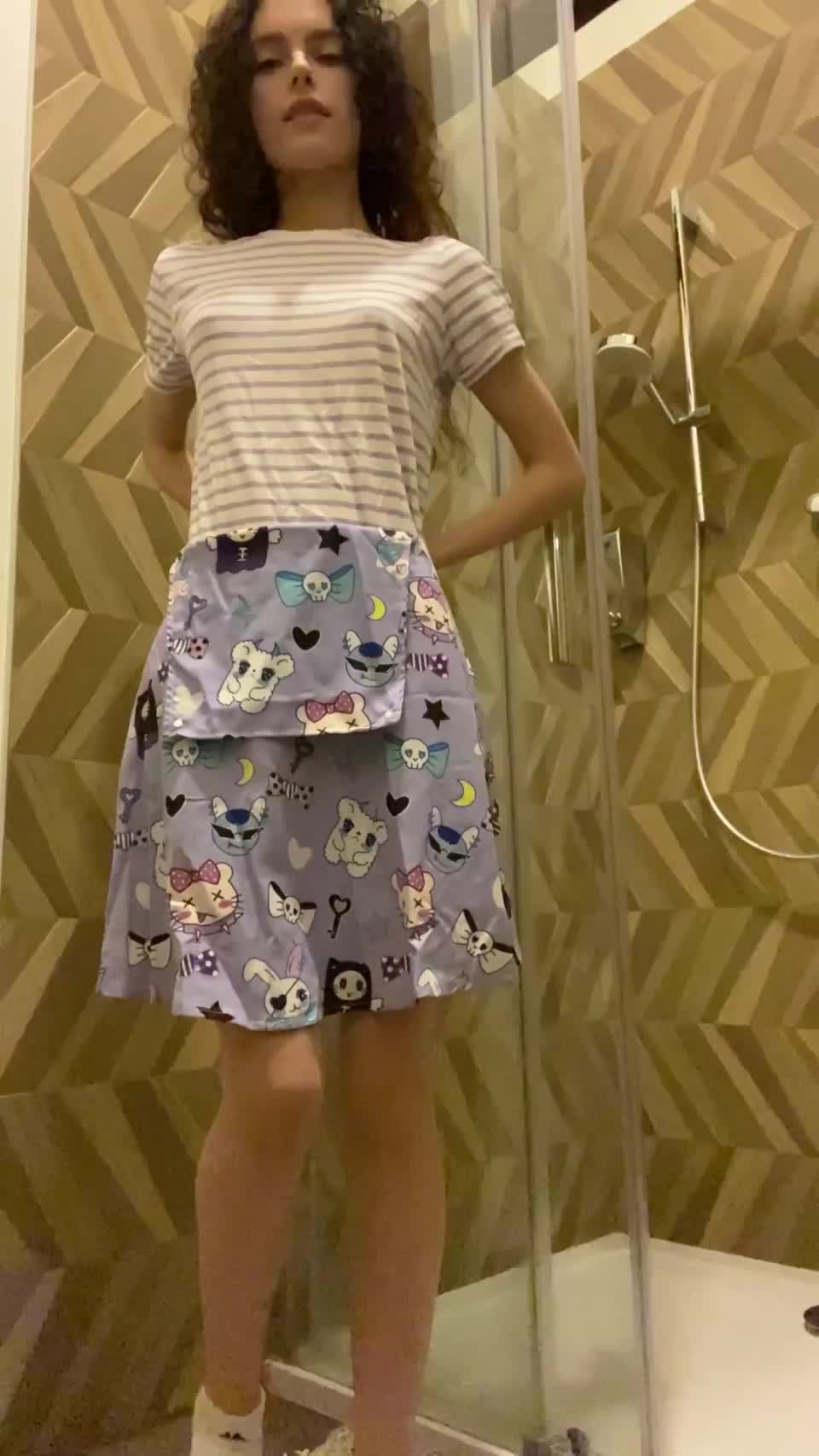 Taking my clothes off befother the shower - free porn video