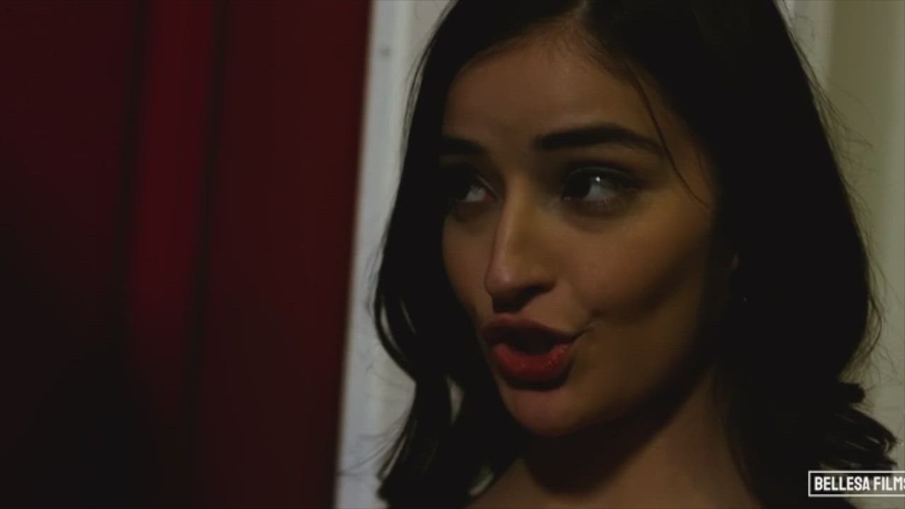 Emily Willis(latina) and Michael Vegas(caucasian) - Passionate Good Night kisses - free porn video