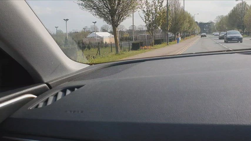 60fps Cock Edging my Erection Exposed in car Flashing women Porn GIF - free porn video