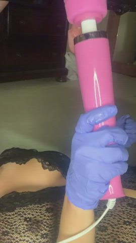He hates when I break out the wand 💦💦 - free porn video