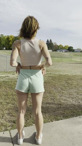 Perfect day for flashing (: - free porn video