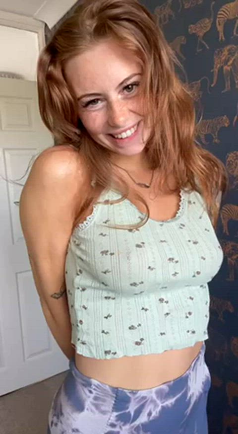Could you suck my tiny boobs, daddy? - free porn video