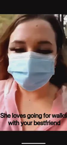 wearing mask with cum in her mouth and condom on her face (NEED NAME/sauce) - free porn video