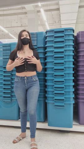 I was so nervous :) but i flashed my asian 🍈🍈 in the supermarket. I just want 8 guys to see this😇 do u like kinky girls - free porn video