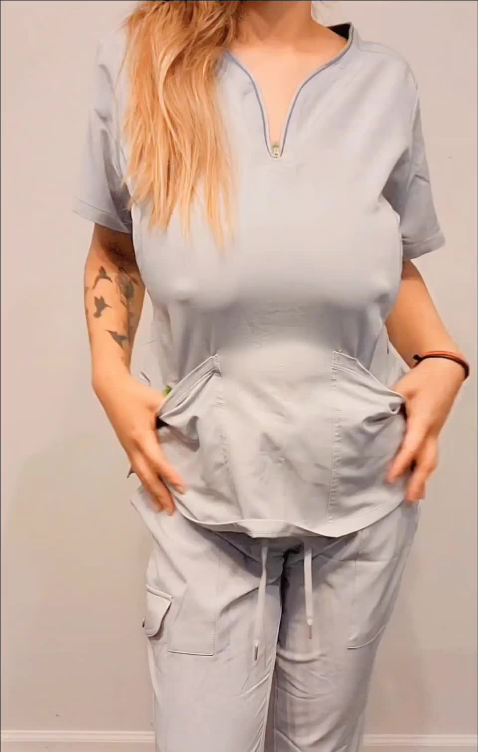 Nurse! Lol I would hear that a lot more if I work braless - free porn video
