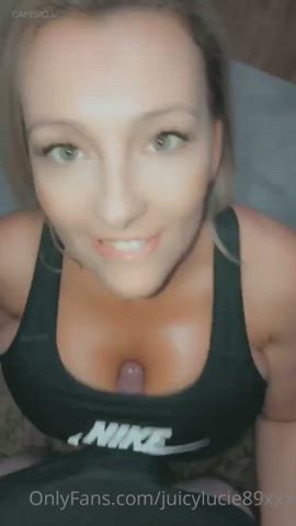Alternate use for a sports bra - free porn video