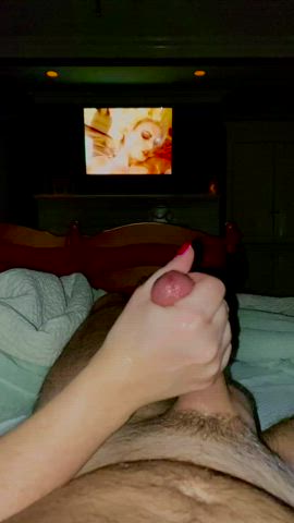 Movie night turned into porn night. Drained his cum like a good wife 💦💦 - free porn video