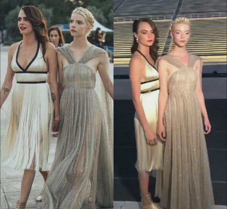 Really hope Cara Delevingne & Anya Taylor-Joy devoured each other's pussies later that evening. - free porn video