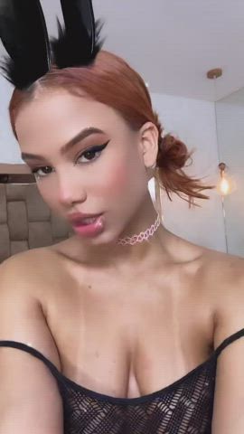Can I be your black headed slutty bunny girl? - free porn video