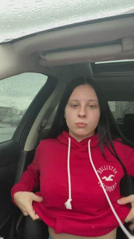 I flashed everyone in the parking lot! U proud?🥺 - free porn video