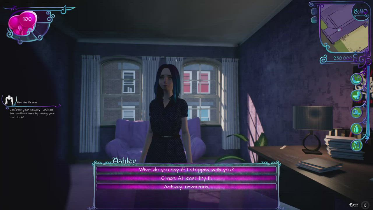 My Lust Wish - Ashley Getting Undressed with Evie (in-game) - free porn video
