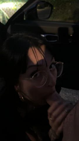 He took me out to dinner so I sucked him off and let him cum on my face! - free porn video