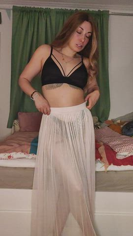 I hope my see through dress is not ruining the present for u^^ - free porn video