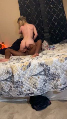 My girlfriend riding bbc in front of me - free porn video