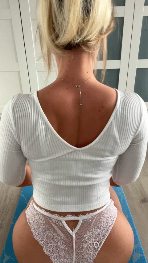 i wanna be fucked mercilessly by a Gooner while doing my daily stretches😈 - free porn video