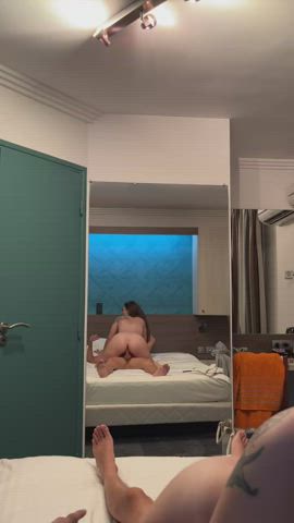 Mirror sex!! NSFW Ass Cowgirl Riding Porn GIF by luna-sunfire - free porn video