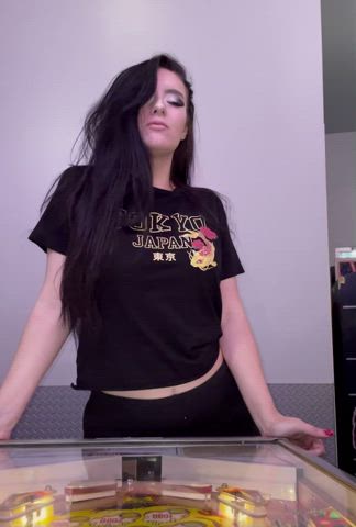 Just casually flashing at the local arcade 🎮 someone DEFINITELY saw me! 🙈 - free porn video