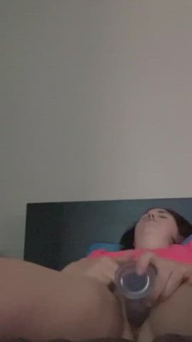 Brunette MILF Fucks Herself Quietly "Oh My God I'm Gonna Cum" [0:05] - free porn video