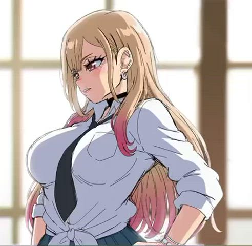 Marin’s tiddy reveal (Lewdamone) [My Dress-Up Darling] - free porn video