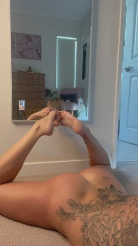 Would you let me slide my petite feet all over you? - free porn video