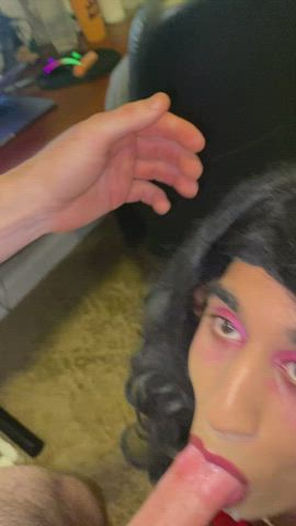 Make me gag and slap your dick on my face - free porn video