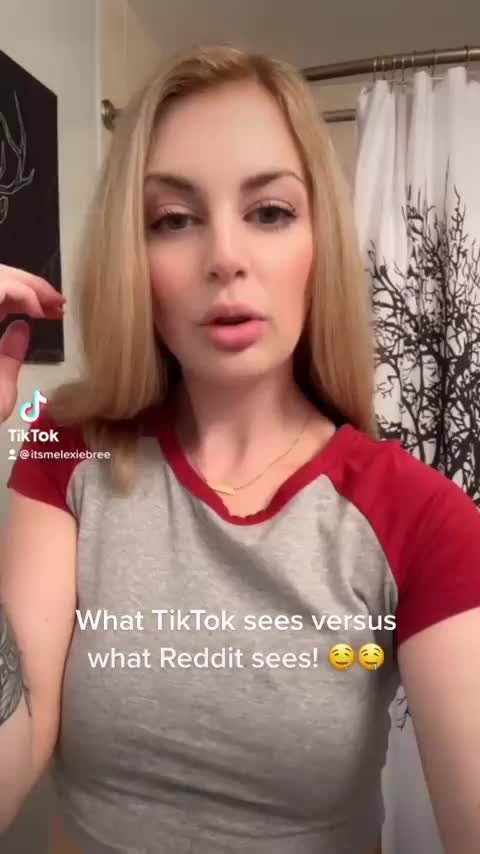 What TikTok sees versus what Reddit sees 😇 - free porn video