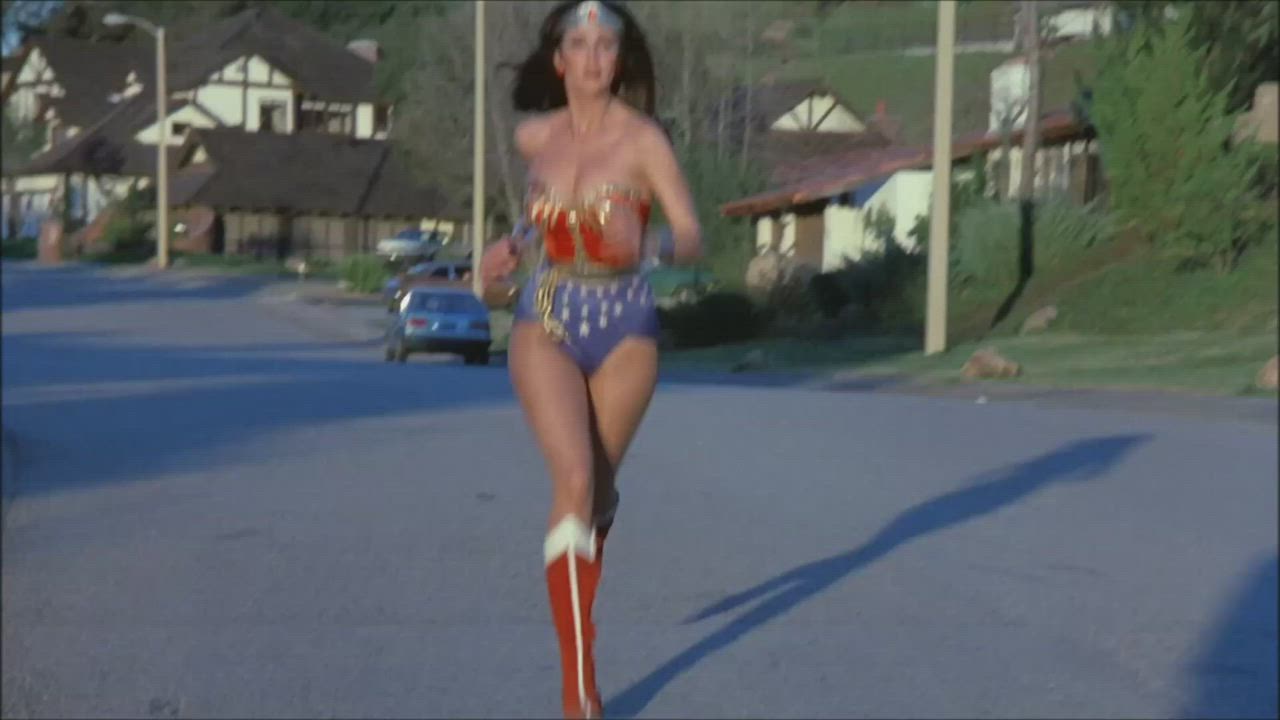 Lynda Carter's big tits look amazing in her Wonder Woman costume. - free porn video