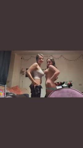 Lesbian Teens Almost Caught - free porn video