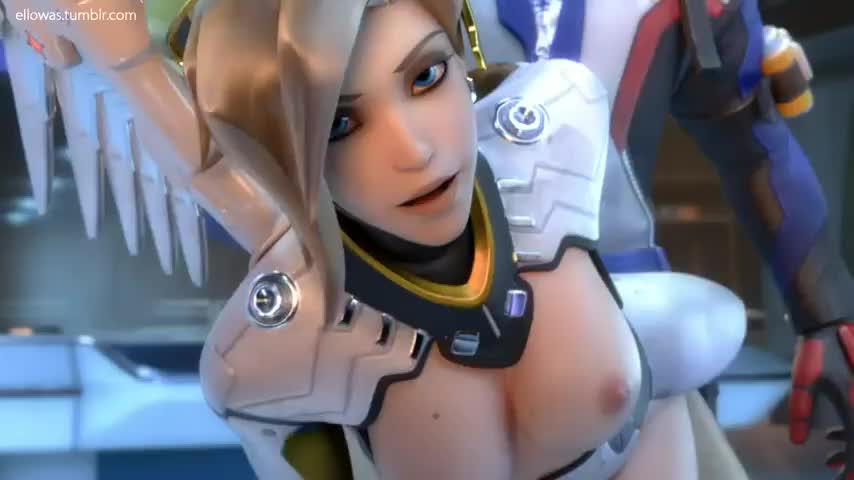 Mercy fucked by Soldier 76 (Ellowas) [Overwatch] - free porn video