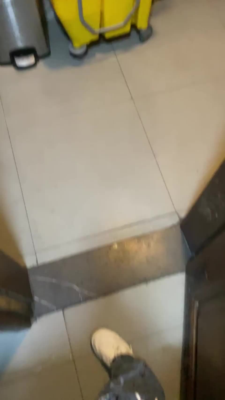 quick little flash with the door open before the guy in the bathroom next door comes out - free porn video