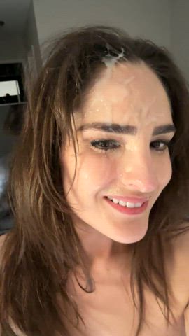Loving my cum drenched face! - free porn video