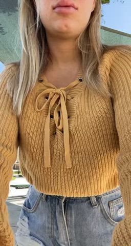 A naughty girl in public 😈 - free porn video