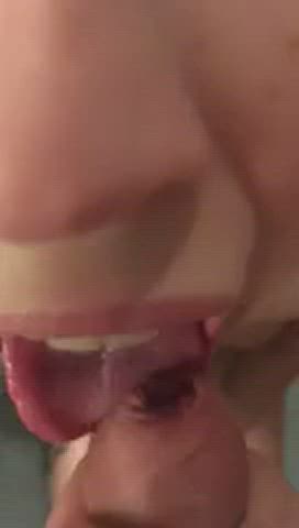 playing with cum in mouth - free porn video