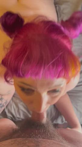 Alt girl blowjob with eye contact - free porn video