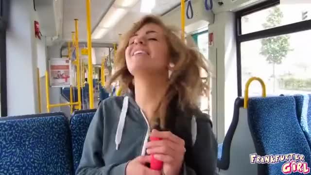 Dildo in Public Train - free porn video
