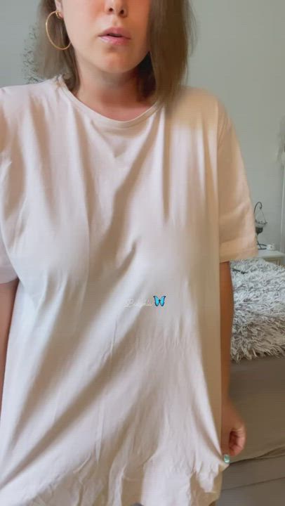Just showing you what I hide under this oversized shirt 😇 - free porn video