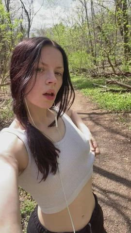 A little out of breath from my morning trail run - free porn video