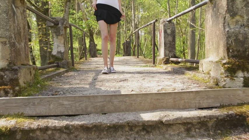 Wearing No Panties In The Park - free porn video