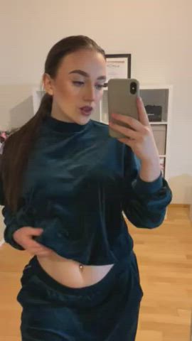 What would you prefer, touching my nice cozy dress or touching what i hide beneath it :P - free porn video