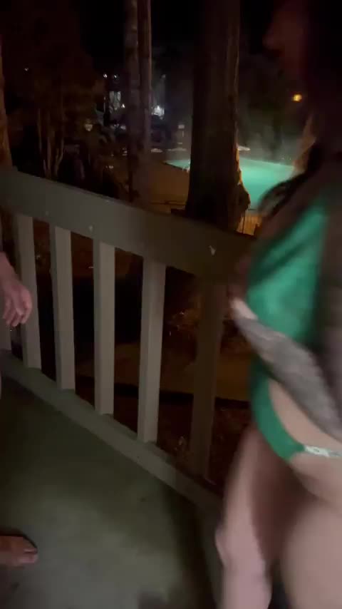 I sucked another man’s cock on the balcony that wasn’t my husbands - free porn video