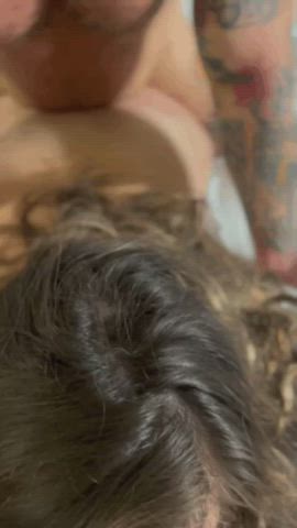 He was fucking me so hard I could barely focus on sucking my husband - free porn video