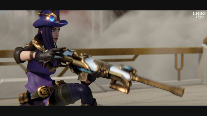 Vi and Caitlyn are hot couple (Chikipiko)[League of Legends] - free porn video