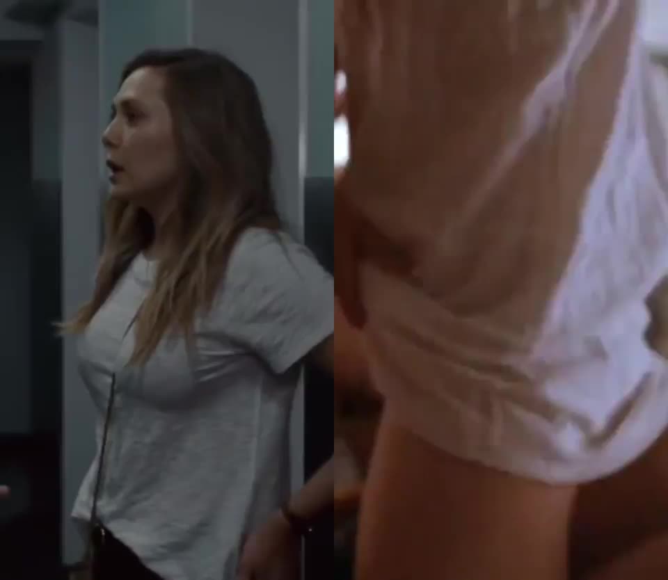 You couldn't ask for a better pair of jugs than Elizabeth Olsen's - free porn video