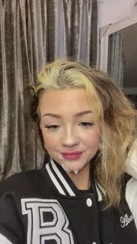 Do I look pretty with a cum face? 😜 - free porn video