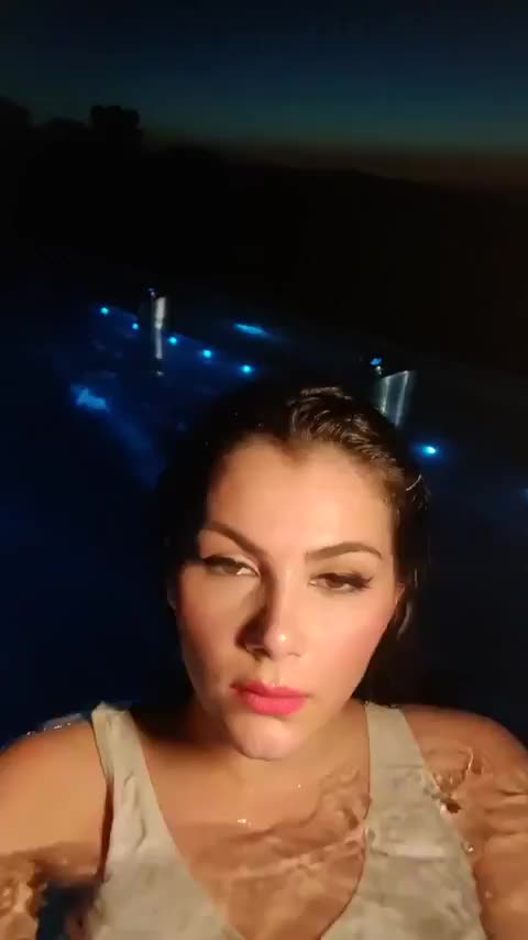 Valentina Nappi - In the Pool at Night - free porn video