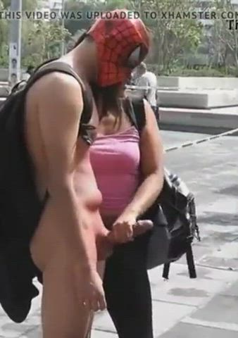 She Gives Him A Public Handjob - free porn video