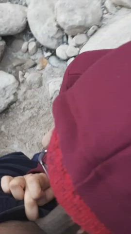 Public blowjob gets more fun and exciting with himalayan beauty all around.... 😍 - free porn video